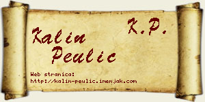Kalin Peulić vizit kartica